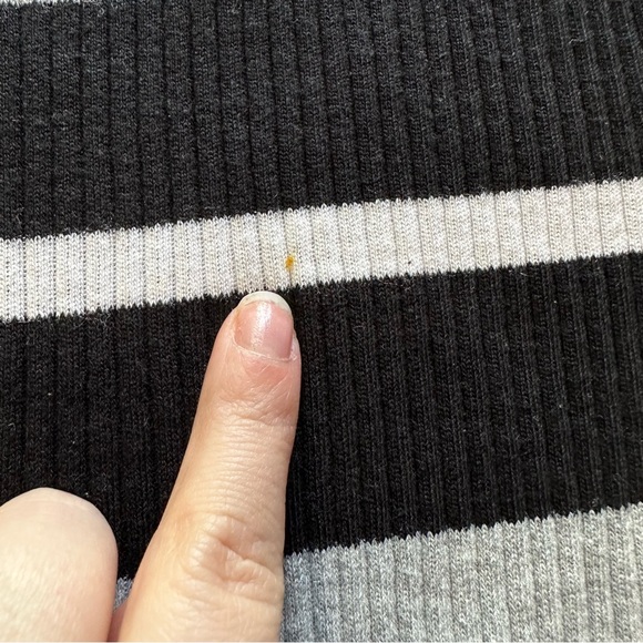 VTG Y2K 90s Striped Ribbed Chunky Knit Sweater - Picture 7 of 10